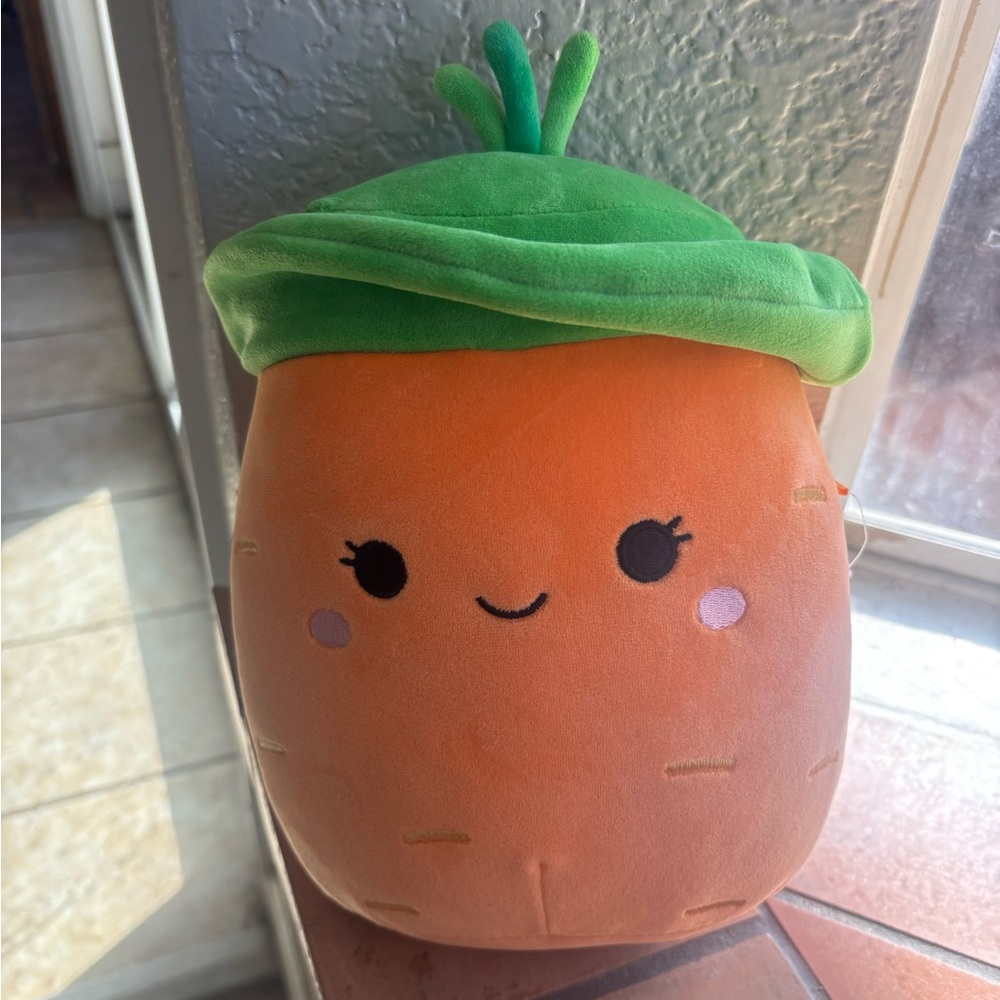 New 8" Easter Squishmallows CAROLEENA the Carrot with Flower Plush Toy 2025